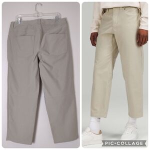 Lululemon Utilitech ABC Relaxed-Fit Crop Pant Raw Linen Khaki Men's Size 33